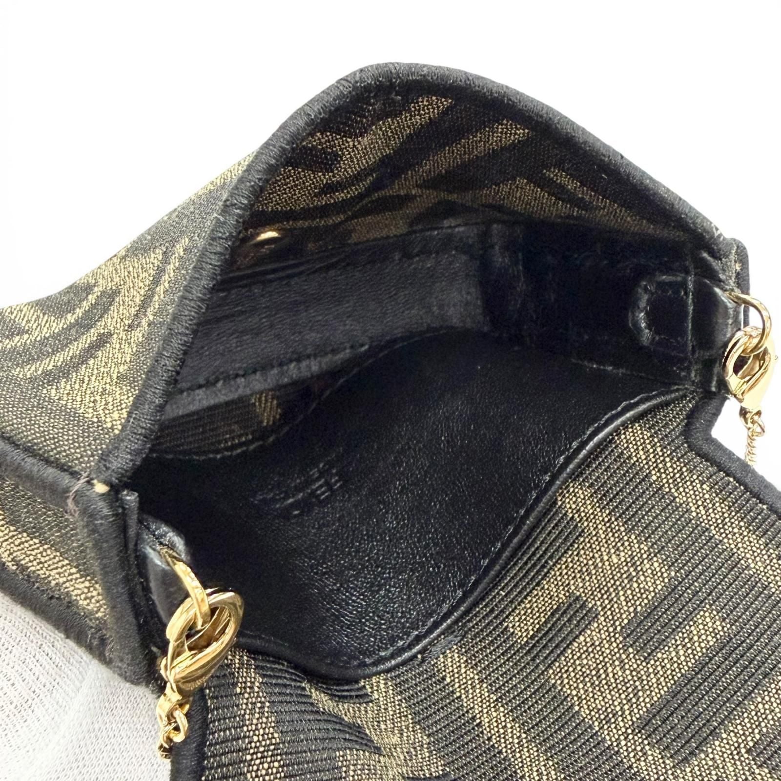 Fendi Nano Bucket FF Logo Zucca Pattern 2-Way Pouch — view 9