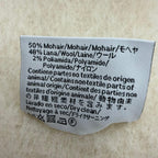 Loewe Mohair Wool Anag Lambskin Patch Fringe Scarf Ivory — view 7