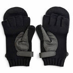 Hermes Lionel Cashmere 100% Series Button Deerskin Leather Knit Gloves Mittens — view 3