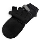 Hermes Lionel Cashmere 100% Series Button Deerskin Leather Knit Gloves Mittens — view 4