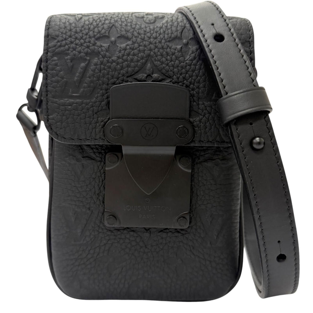 Louis Vuitton S Lock Vertical Wearable Wallet Leather Taurillon Monogram Black