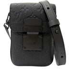 Louis Vuitton S Lock Vertical Wearable Wallet Leather Taurillon Monogram Black