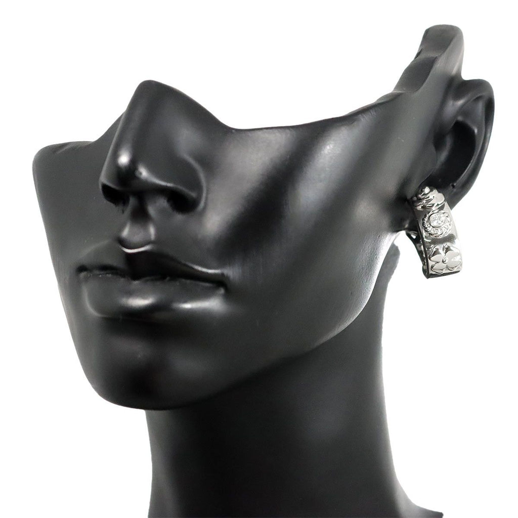 Chanel Three Symbols Diamond Earrings 18k WG White Gold 750 Pierced — view 7