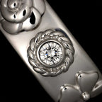 Chanel Three Symbols Diamond Earrings 18k WG White Gold 750 Pierced — view 6