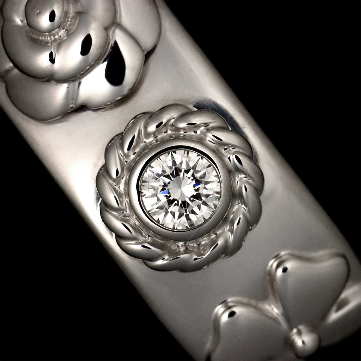 Chanel Three Symbols Diamond Earrings 18k WG White Gold 750 Pierced — view 6