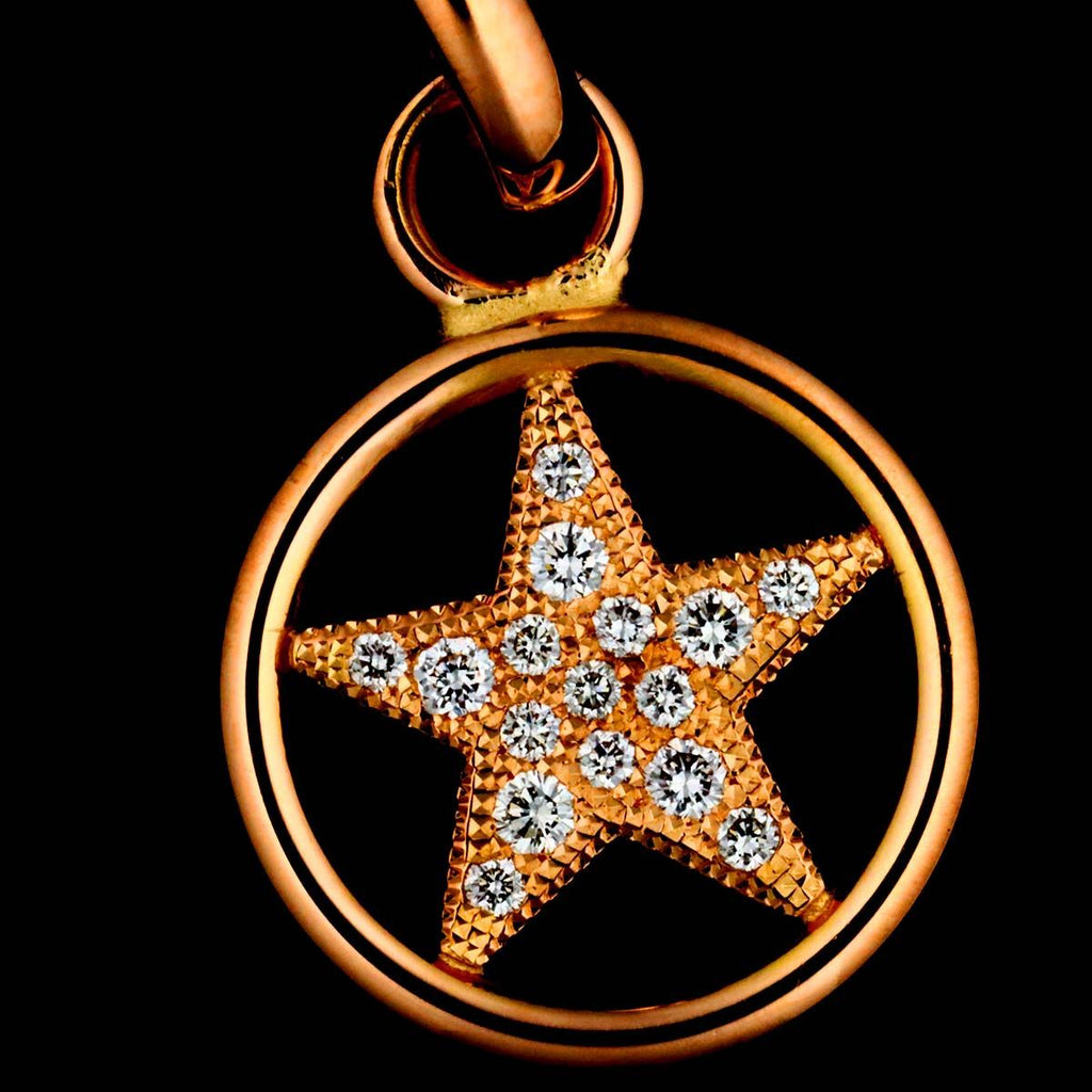 Dior Star Motif Diamond Necklace 40 18k PG Pink Gold — view 6
