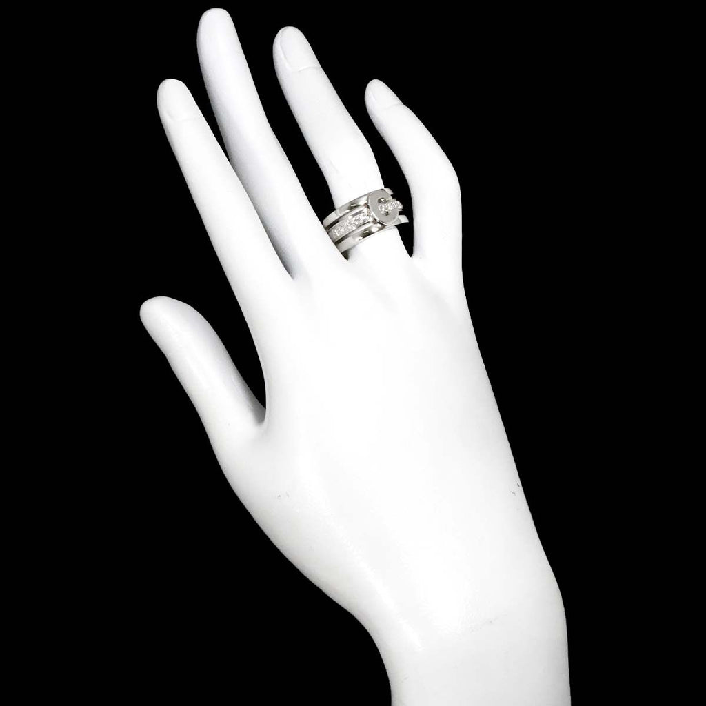 Celine Ring Diamond Ruby Pt Platinum Logo — view 8