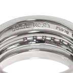 Celine Ring Diamond Ruby Pt Platinum Logo — view 4