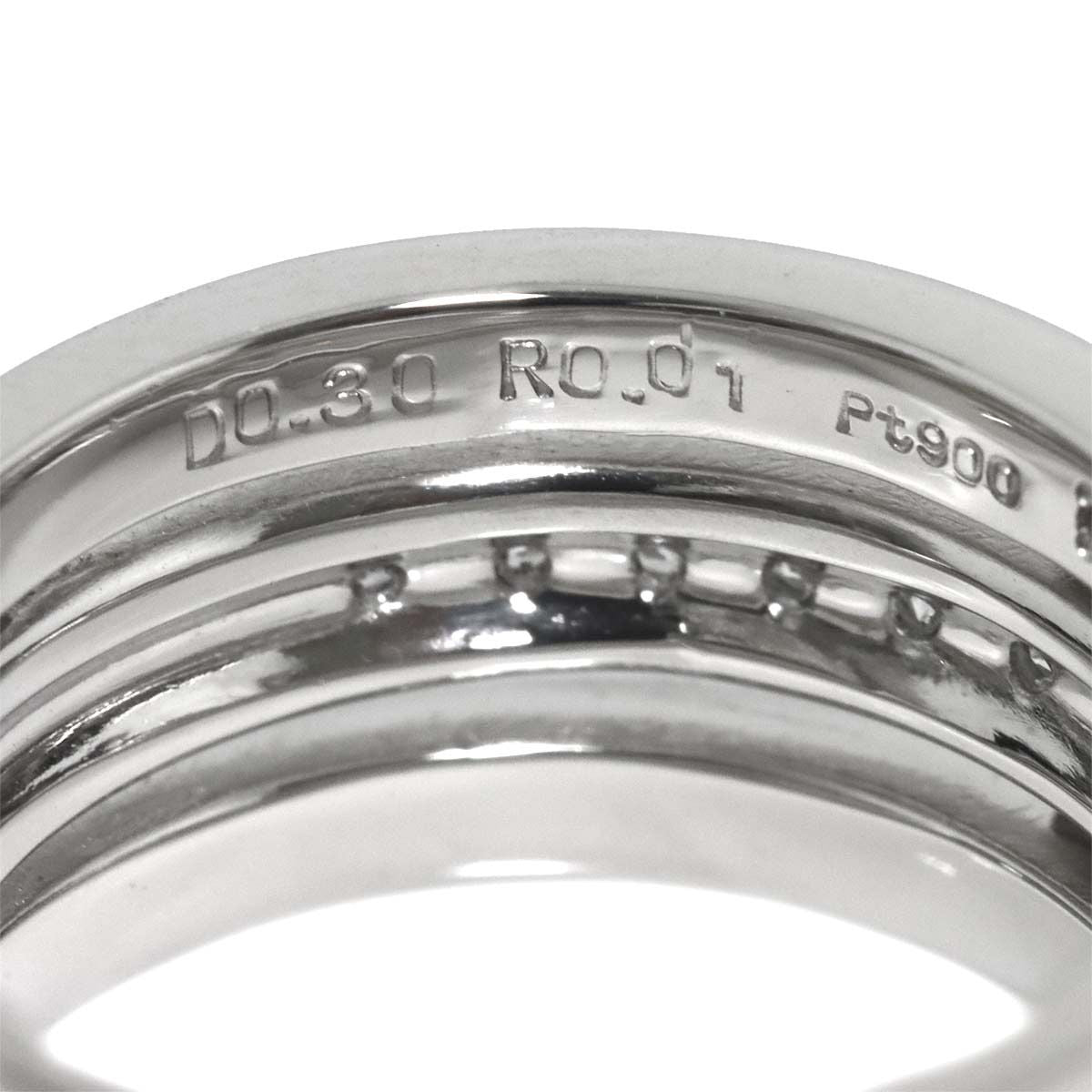 Celine Ring Diamond Ruby Pt Platinum Logo — view 4