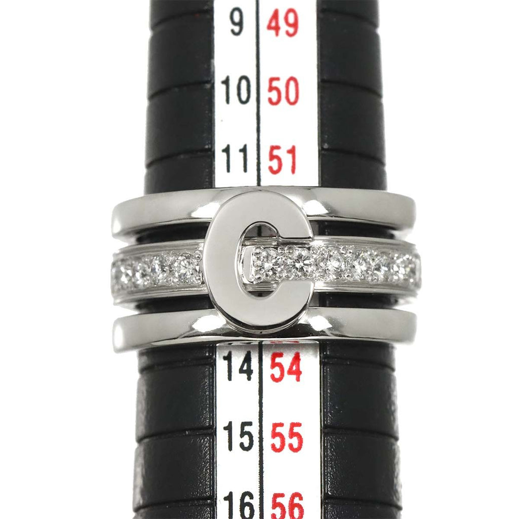 Celine Ring Diamond Ruby Pt Platinum Logo — view 7