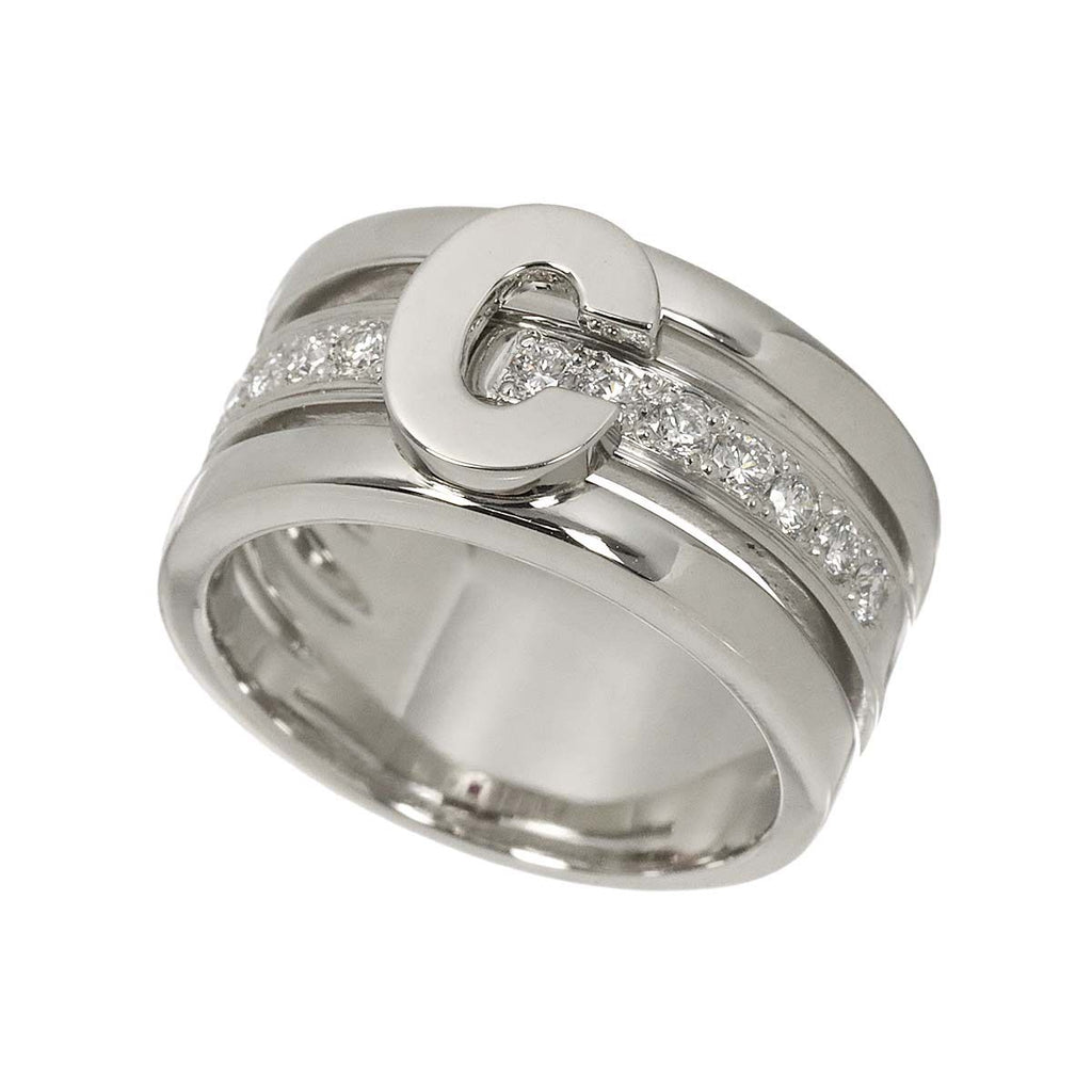 Celine Ring Diamond Ruby Pt Platinum Logo — view 5