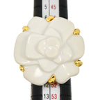 Chanel Camellia Ring Cacholong 18k YG Yellow Gold — view 6