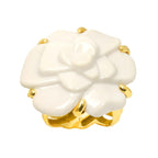 Chanel Camellia Ring Cacholong 18k YG Yellow Gold — view 2
