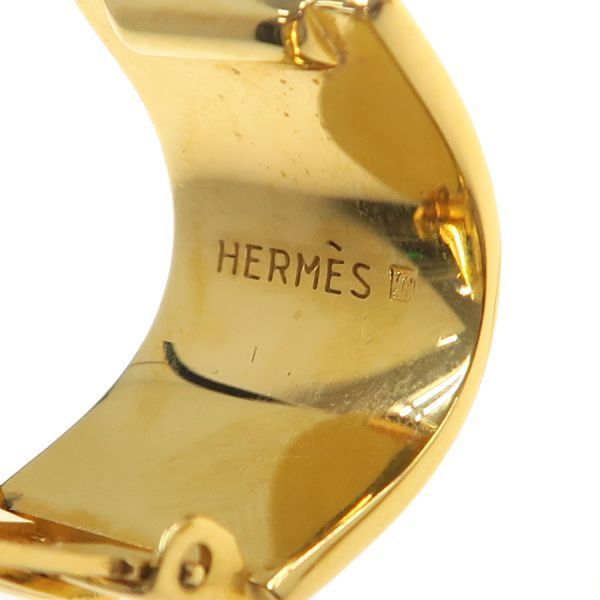Hermes Enamel Earrings Brown — view 6