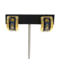 Hermes Enamel Earrings Brown