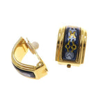 Hermes Enamel Earrings Brown — view 2