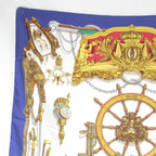 Hermes Carre 90 Museum Scarf Silk Blue — view 3