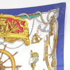 Hermes Carre 90 Museum Scarf Silk Blue — view 2