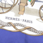 Hermes Carre 90 Museum Scarf Silk Blue — view 6