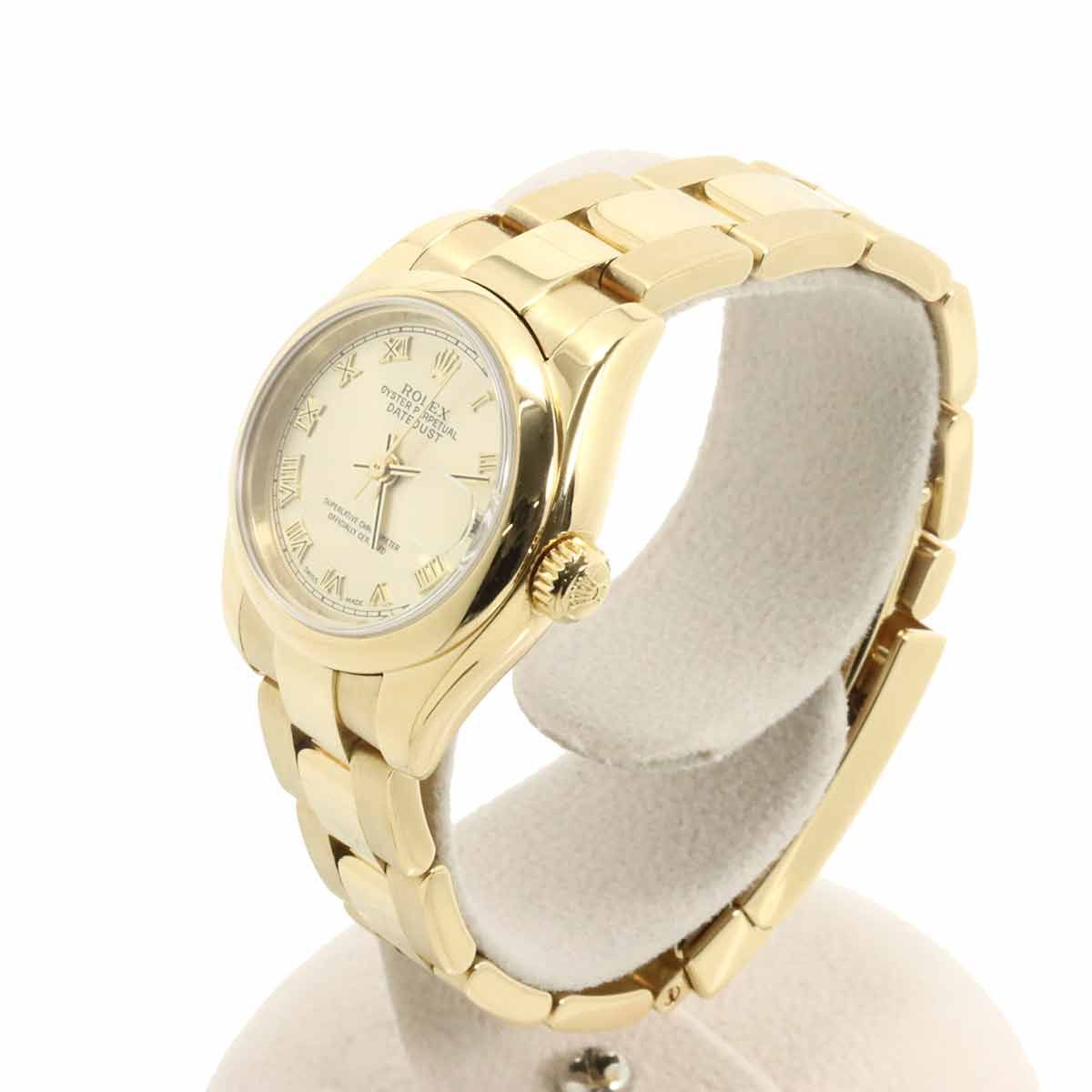 Rolex Datejust Number Watch Champagne Gold 18k Yellow Automatic Winding — view 2