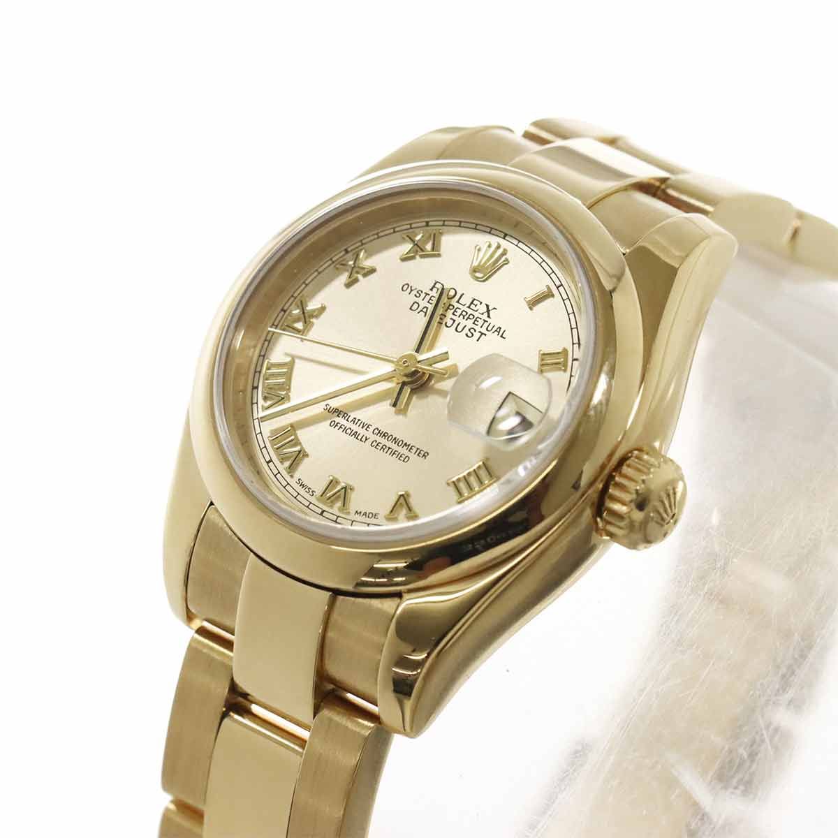 Rolex Datejust Number Watch Champagne Gold 18k Yellow Automatic Winding — view 7