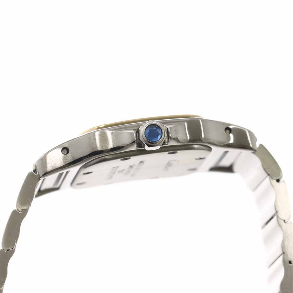Cartier Santos Galbee SM Combination Watch Ivory 18k Yellow Gold Quartz — view 5