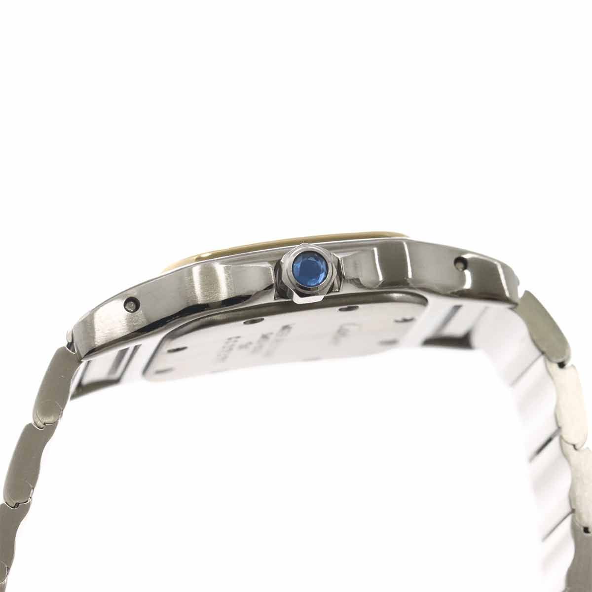 Cartier Santos Galbee SM Combination Watch Ivory 18k Yellow Gold Quartz — view 5