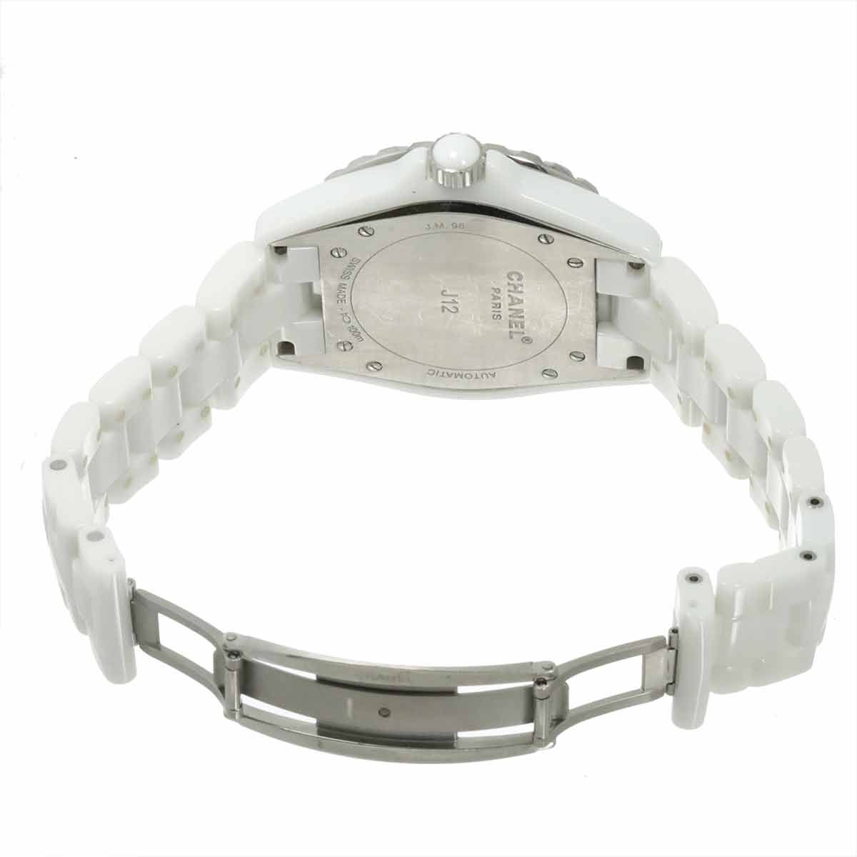 Chanel 42 Watch Date Diamond Pink Saffiano Bezel White Ceramic Automatic Winding — view 5