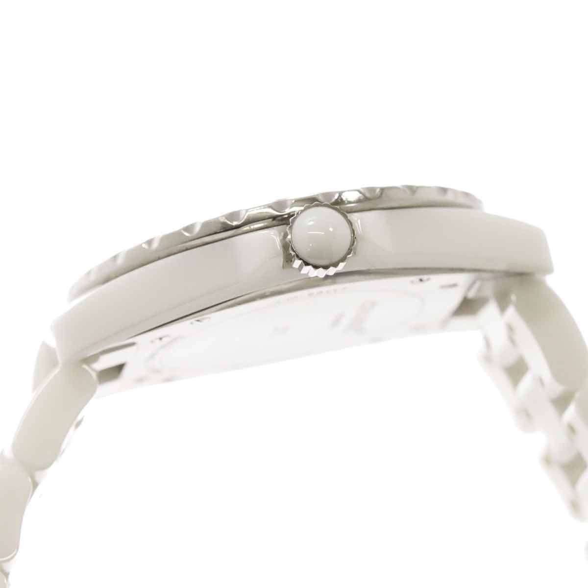 Chanel 42 Watch Date Diamond Pink Saffiano Bezel White Ceramic Automatic Winding — view 6