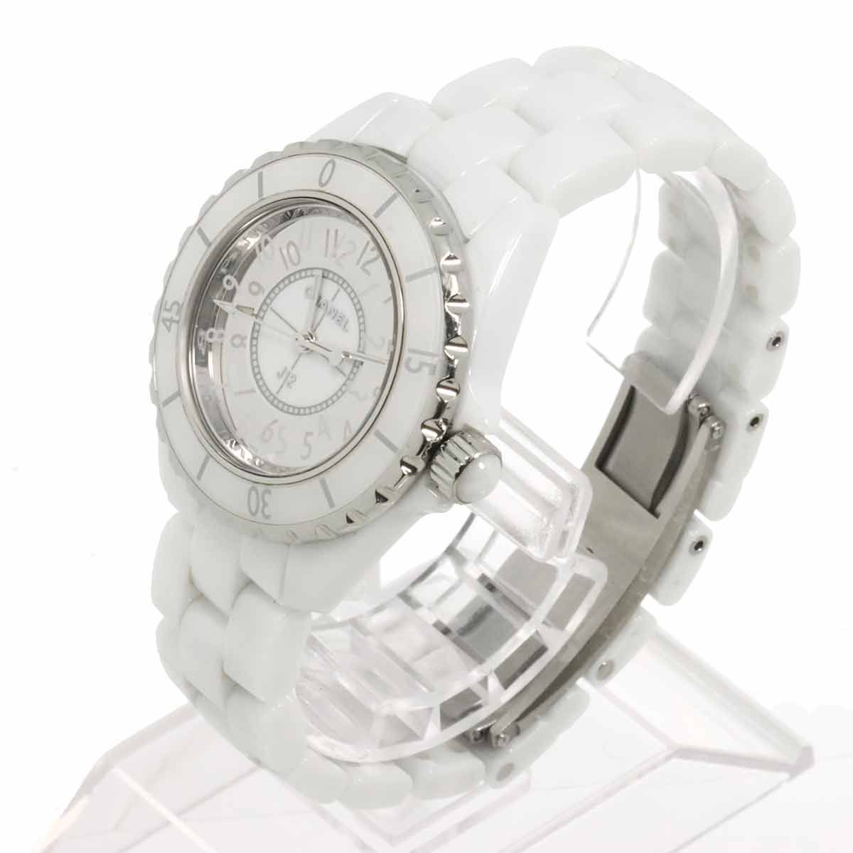 Chanel Watch White Ceramic Mirror Quartz — view 3