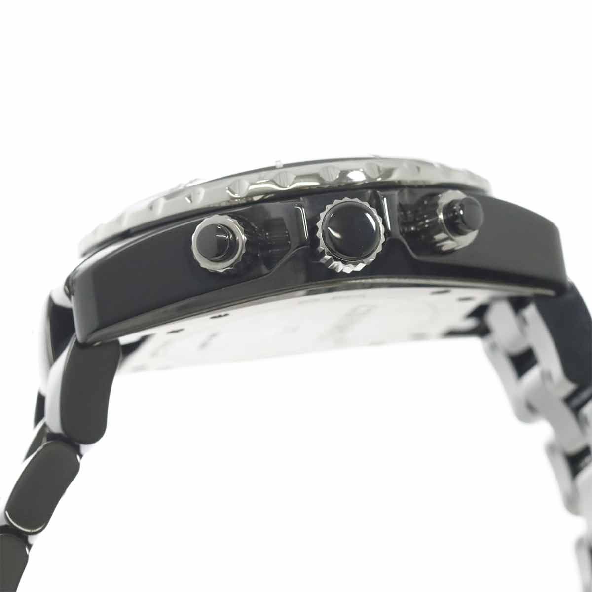 Chanel 41 Chronograph Watch Diamond Date Black Ceramic Automatic Winding — view 6