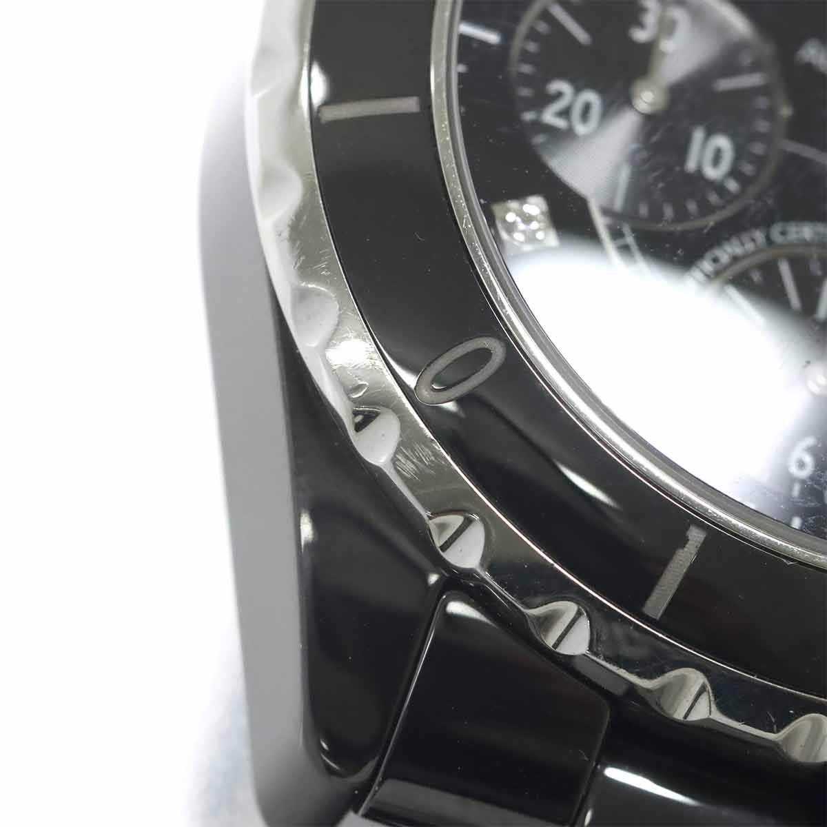 Chanel 41 Chronograph Watch Diamond Date Black Ceramic Automatic Winding — view 8