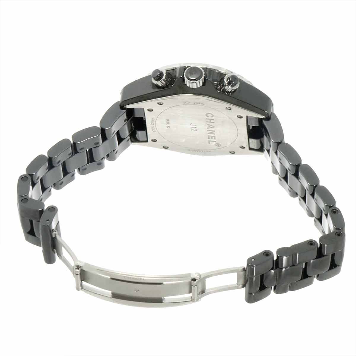 Chanel 41 Chronograph Watch Diamond Date Black Ceramic Automatic Winding — view 5