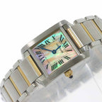 Cartier Tank Francaise SM Watch Pink Shell 18k Gold Quartz — view 7