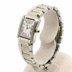 Cartier Tank Francaise SM Watch Pink Shell 18k Gold Quartz — view 2