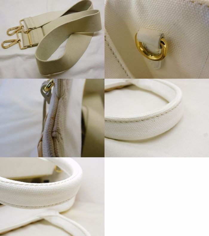 Prada Canapa Basket Bag Wicker 2-Way Natural White — view 6