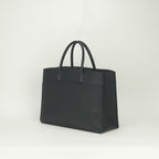 Hermes White Bus GM Business Briefcase Togo Noir Black Gold — view 2