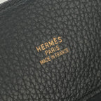 Hermes White Bus GM Business Briefcase Togo Noir Black Gold — view 7
