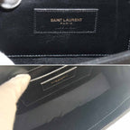 Saint Laurent Kate Chain Shoulder Bag Leather Black Medium — view 8