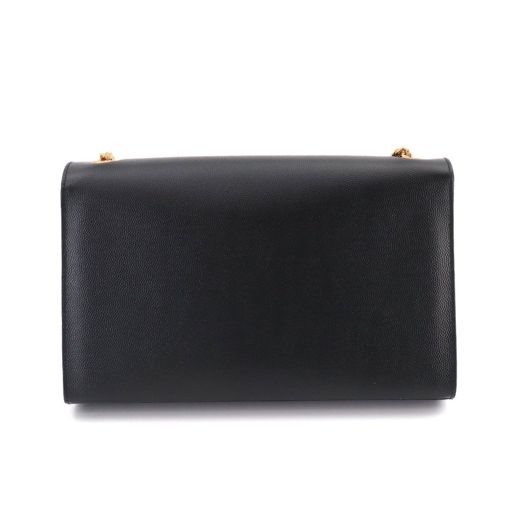 Saint Laurent Kate Chain Shoulder Bag Leather Black Medium — view 3