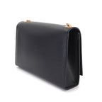 Saint Laurent Kate Chain Shoulder Bag Leather Black Medium — view 4