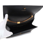 Saint Laurent Kate Chain Shoulder Bag Leather Black Medium — view 7