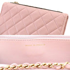Chanel Trendy CC Chain Wallet Lambskin Pink Gold Shoulder — view 9