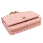 Chanel Trendy CC Chain Wallet Lambskin Pink Gold Shoulder — view 4