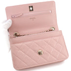 Chanel Trendy CC Chain Wallet Lambskin Pink Gold Shoulder — view 6