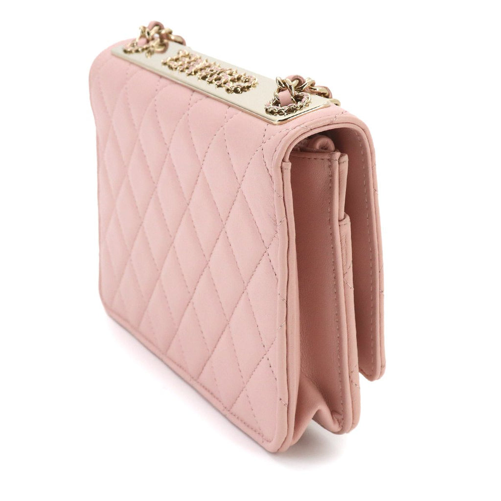 Chanel Trendy CC Chain Wallet Lambskin Pink Gold Shoulder — view 3