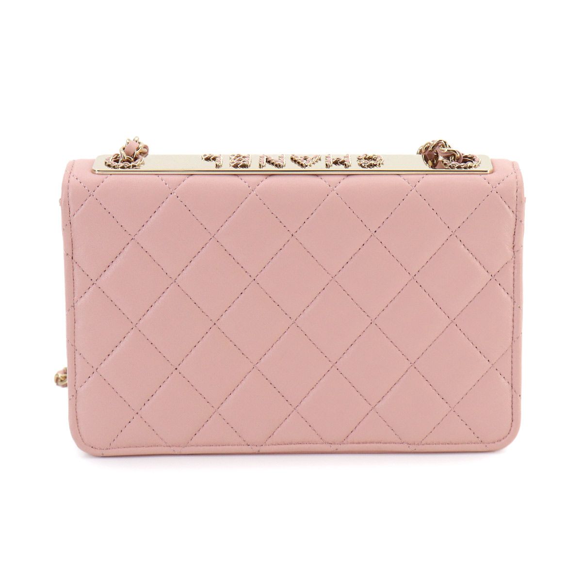 Chanel Trendy CC Chain Wallet Lambskin Pink Gold Shoulder — view 2