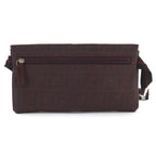 Fendi Zucca Belt Bag Leather Bordeaux Silver — view 2