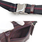 Fendi Zucca Belt Bag Leather Bordeaux Silver — view 9