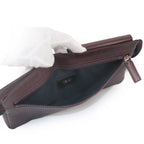 Fendi Zucca Belt Bag Leather Bordeaux Silver — view 6